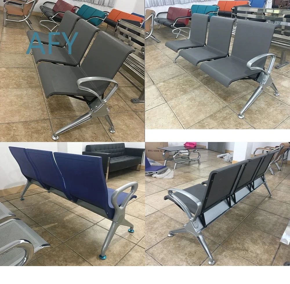 High Quality Waiting Chair for Office Lobby Reception Area Polyurethane Leather Seat with Ergonomic Design for Commercial Use