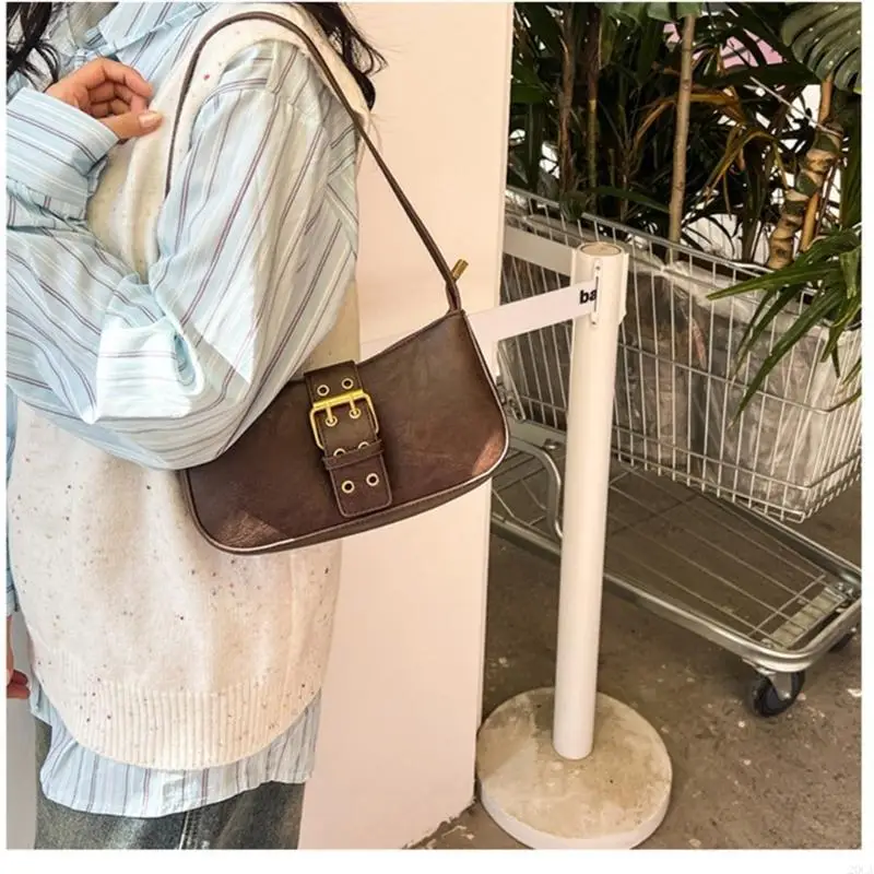 

Vintage Leather Tote Bags Waterproof Handbag Armpit Bags Versatile Shoulder Bags 20CA