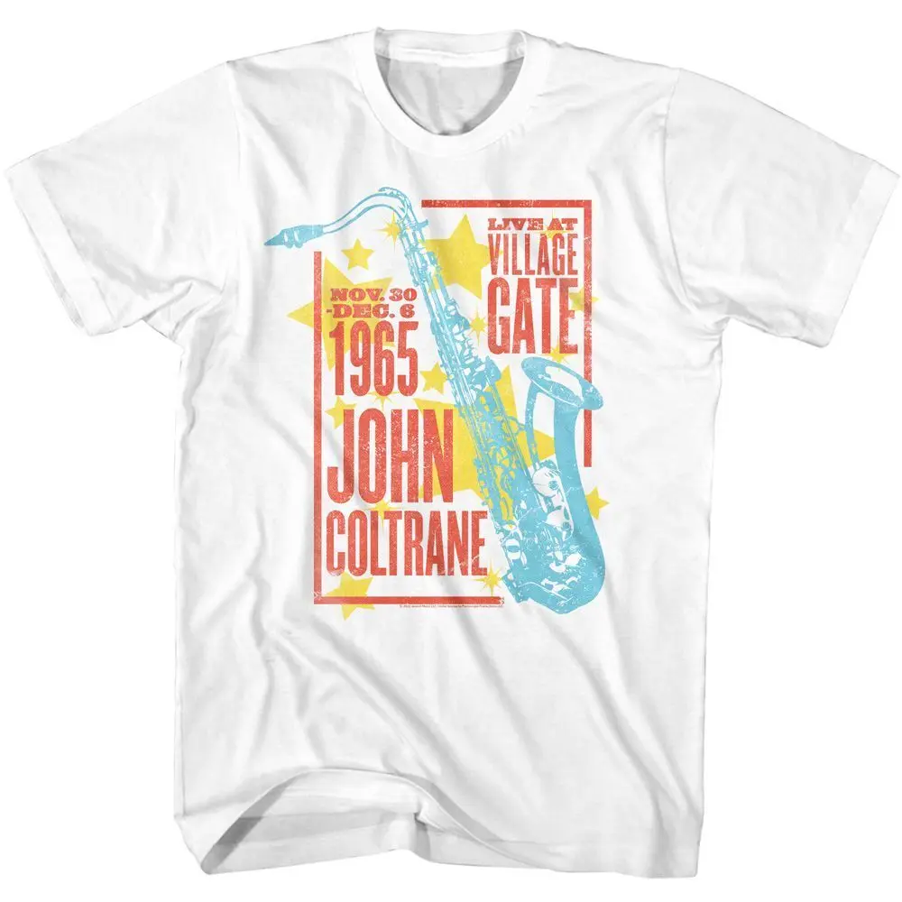 John Coltrane Star Poster White Adult T Shirt