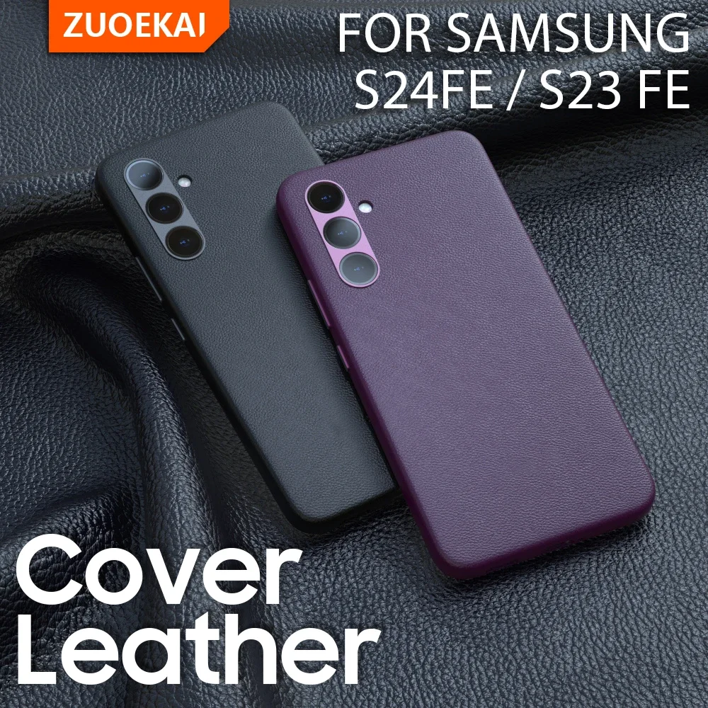 ZUOKEAI Original For Samsung Galaxy S23FE  S23 FE S24 S22 Ultra Case High Quality Leather Cover Premium Full Protect Protector