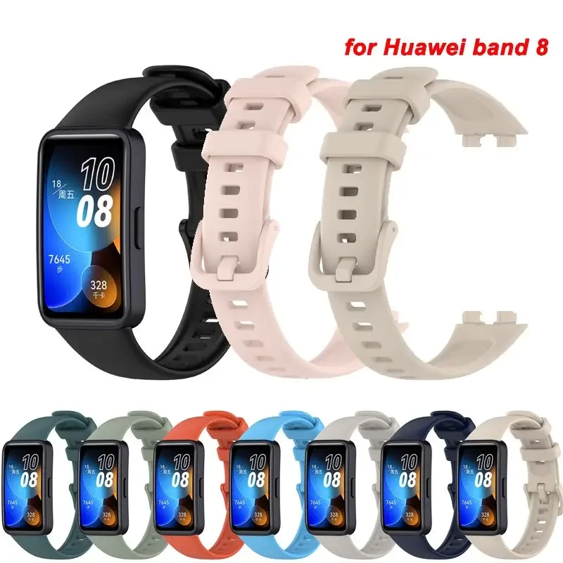 Silicone Strap For Huawei Band 8 9 Smartwatch Breathable Bracelet Replacement Wristband For Huawei Band9 Band8 Sport Watchband