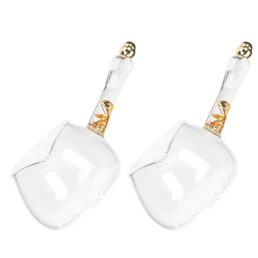 

2Pcs Glass Gongfu Pitcher Heat Resistant Tea Distributor with Side Handle for Precise Pouring Chinese Tea Ceremony Home Office