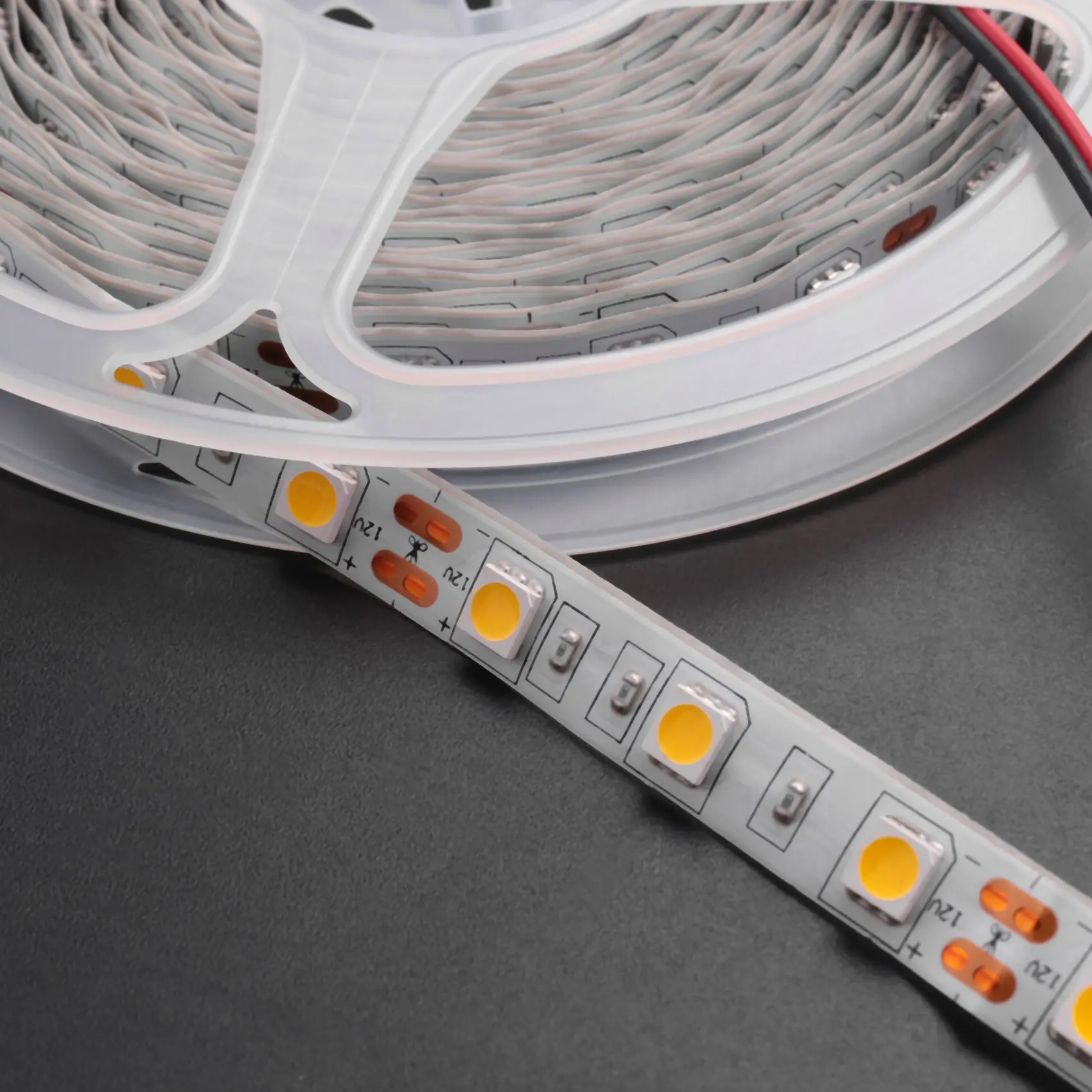 ABNL 5M 300 Warm White LED 5050 SMD Flexible Light Lamp Strip 12V DC Home Club