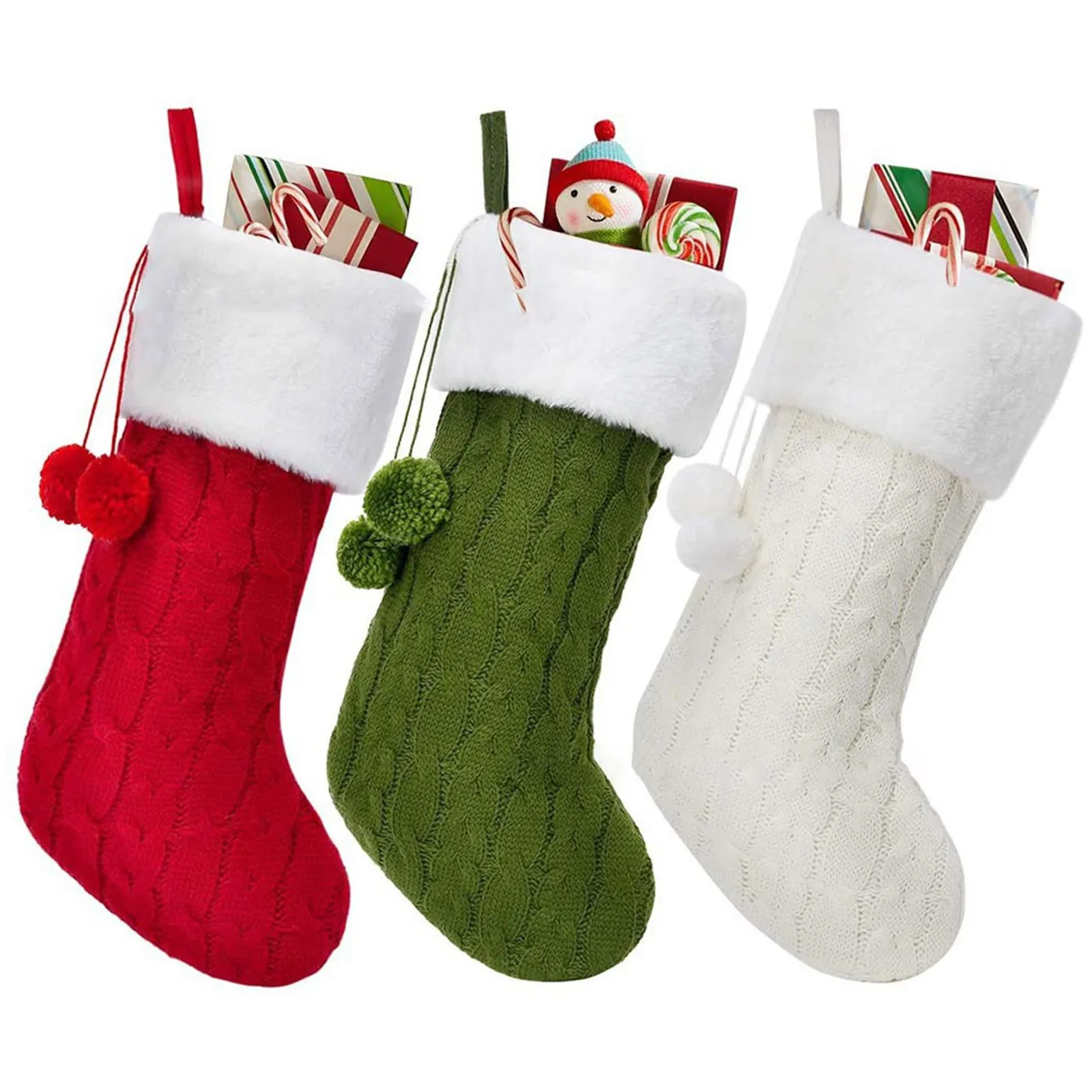 Christmas New Embroidered Socks Santa Claus Snowman Xmas Stockings New Year Home Christmas Tree Fireplace Decoration Gift Socks - Image 5