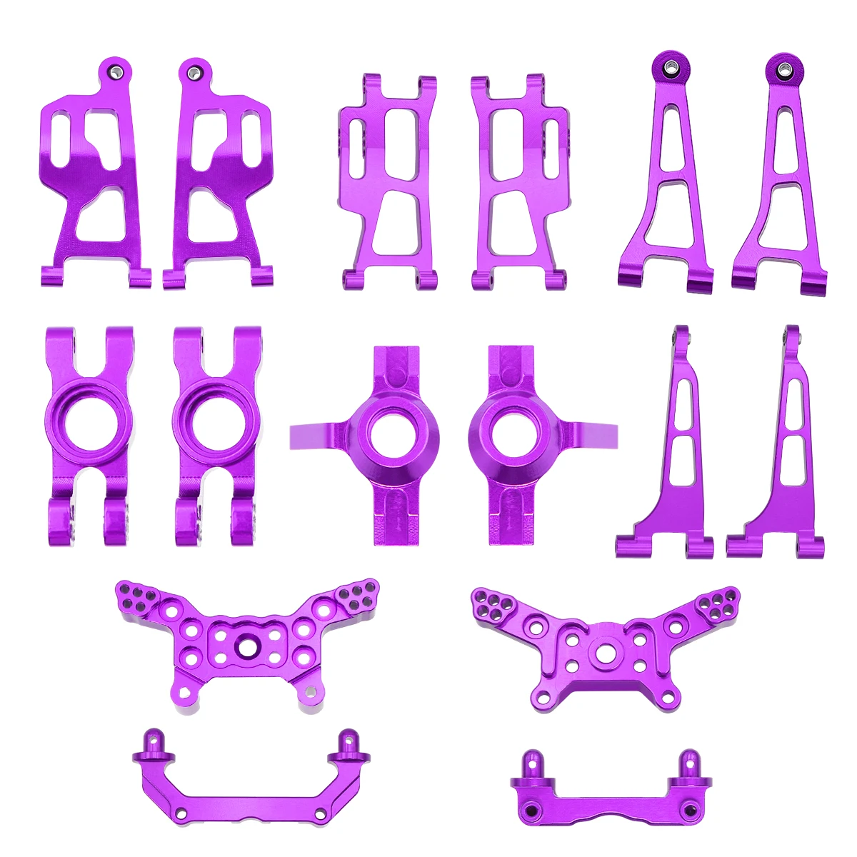 1 Set Mjx 14210 14209 Body Post Metal Steering Cup Upper Lower Swing Arm Set Shock Tower Bracket RC Car Upgrade Replacement Part