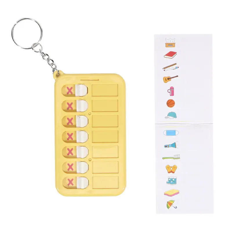 Sleutelhanger Notebook Kinderen Zelfdiscipline Checklist Briefpapier Memobord Leerbenodigdheden Dagboek Memo Notebook Praktisch