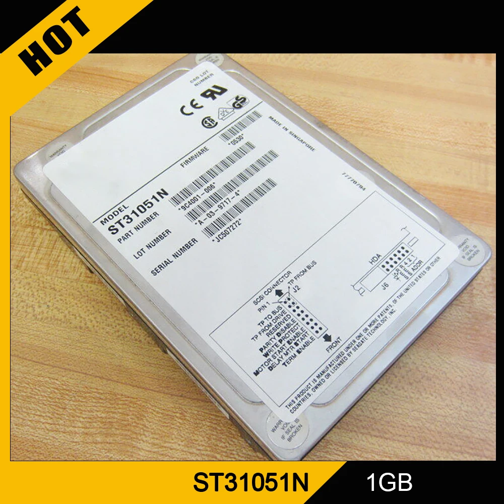 ST31051N For Seagate 1GB 50PIN 5400R 3.5' SCSI Hard Disk Industrial Medical Equipment HDD