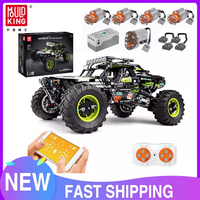 MOULD KING 18002 Technical Car Toys The MOC-19517 APP&RC Motorized 4WD RC Buggy Model Building Block Brick Kids Christmas Gift