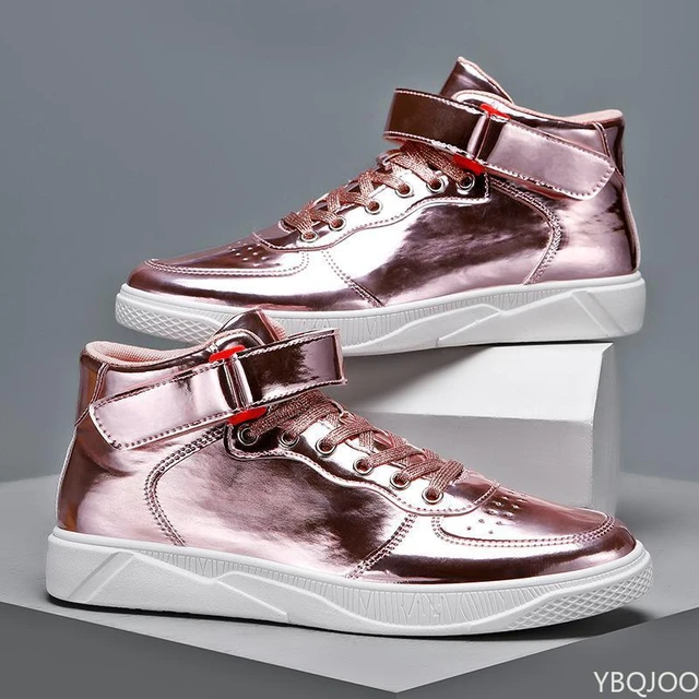 Men Gold Leather Sneaker Shoes Luxury Designer Men Gold Shoes Luxury Casual Shoes Aliexpress
