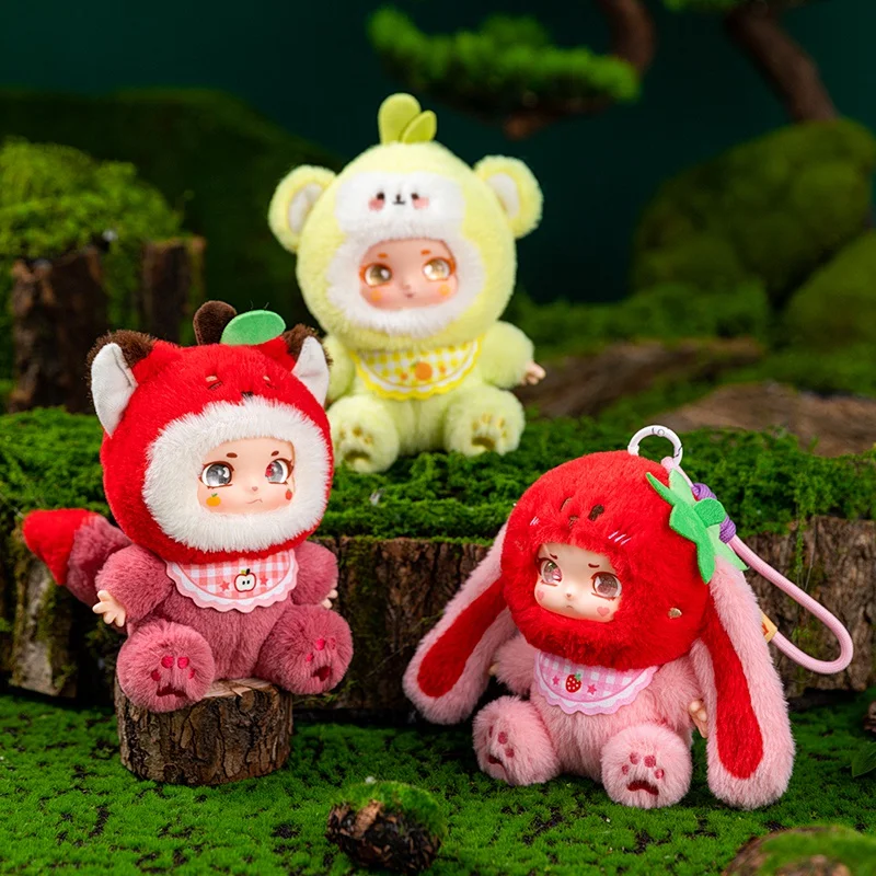 Cartoon dier schattig fruit lieverd partij vinyl knuffels populair gevuld knuffels aardbei, appel, peer kind creatief cadeau