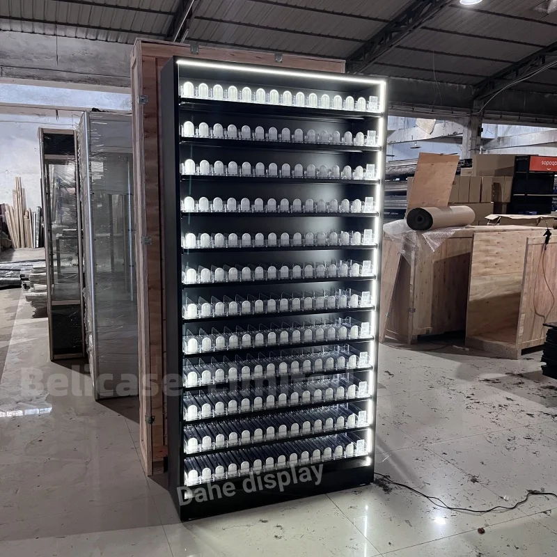 custom.America Shelf with Lights Cabinet Display for Retail Stores Shop Stand Display Rack