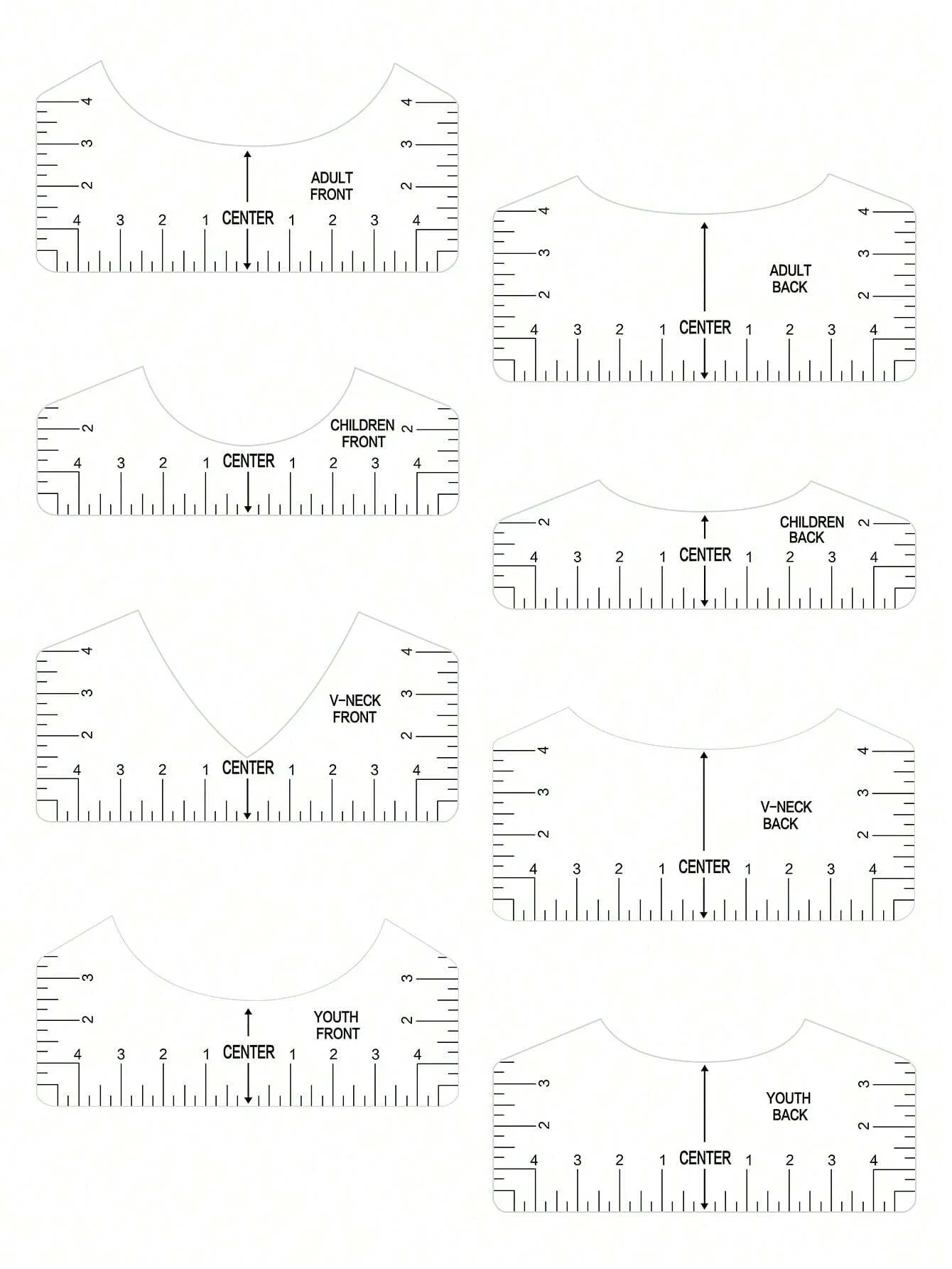 4/11Pcs 투명 티셔츠 눈금자 가이드 정렬 도구 티 - Sewing Gauge Ruler 리뷰 및 가격