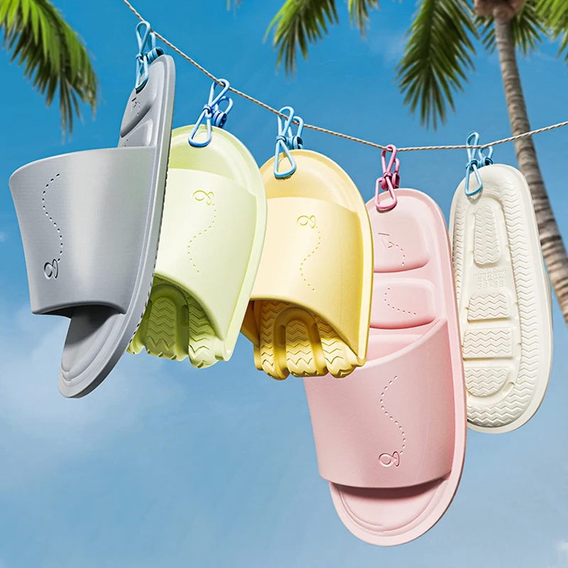 

Folding Slippers EVA Flip-Flops Women Summer Trip Travel Portable Slippers Home Hotel Couple Bathing Slides Soft Beach Shoes