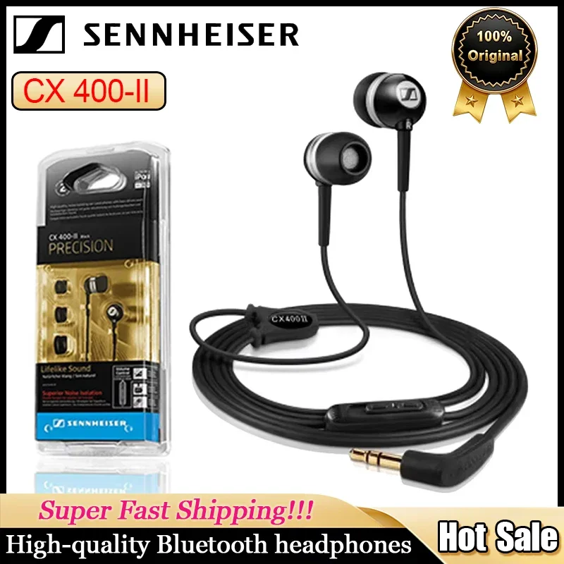 

Проводные стереонаушники Sennheiser CX400II 3,5 мм, высокоточные HIFI-наушники для iPhone/Samsung/Xiaomi, спортивные наушники с усиленными басами для прослушивания музыки