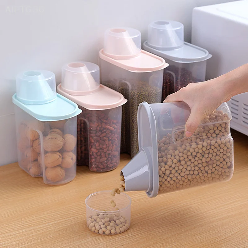 NexaHome Grain Storage Container With Measuring Cup Food Storage Box Dry Goods Airtight Container Rice Bucket xkdae