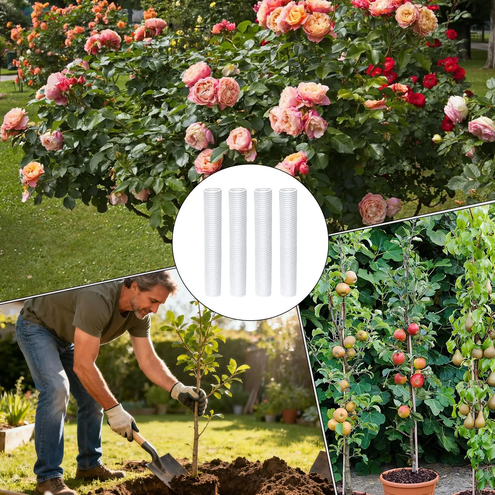 

Защитная пленка для ствола дерева, 4 шт., защитная пленка для ствола дерева, защита для саженга с фруктами для пейзажной фермы, лесного двора на открытом воздухе