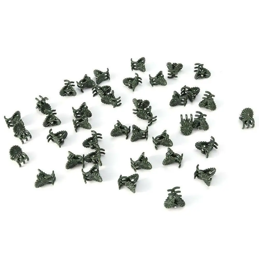 25/50Pcs Orchid Stem Clip  Plant Support Vine Plastic Clips Flower Grow Upright Branch Clamping Garden  plant support clips