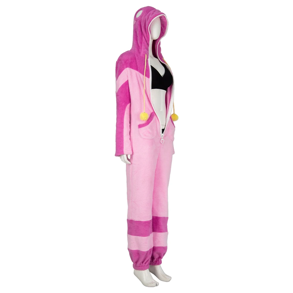 Manluyunxiao Street Fighter 6 Juri Pink Pajama Version Cosplay Costume Full Set Custom Size Halloween Christmas Comic Con - view 4