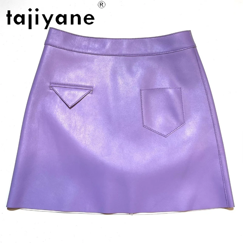 

TAJIYANE 100% верхний слой юбки из овчины для женщин, мини-юбка трапециевидной формы из натуральной кожи, осенняя корейская модная одежда 2025 юбка