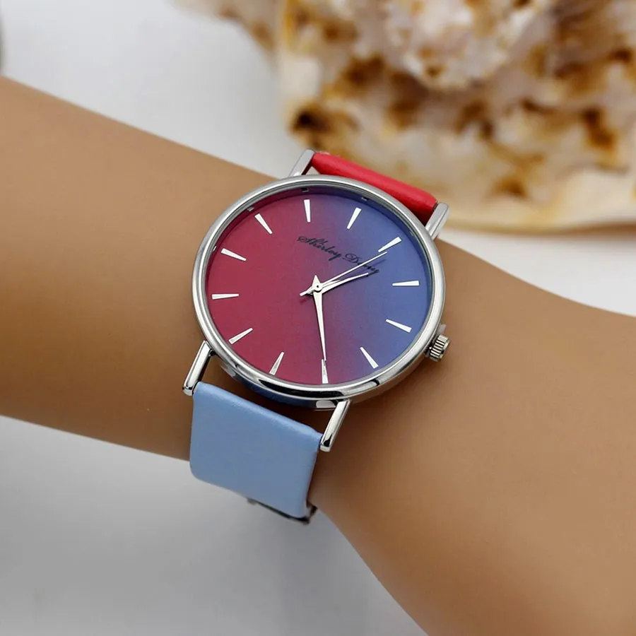 2 Gradient Ramp Color Watchstrap Luxury Women Watches New Ladies Casual Clock Female Quartz Wristwatches Feminino Zegarek Damski