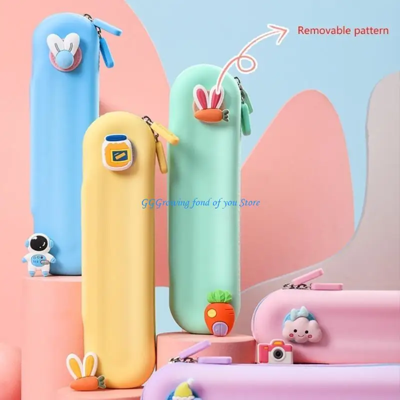 H9EB حافظة أقلام من السيليكون مضادة للماء وحافظة أقلام لطيفة للوازم المدرسية #2