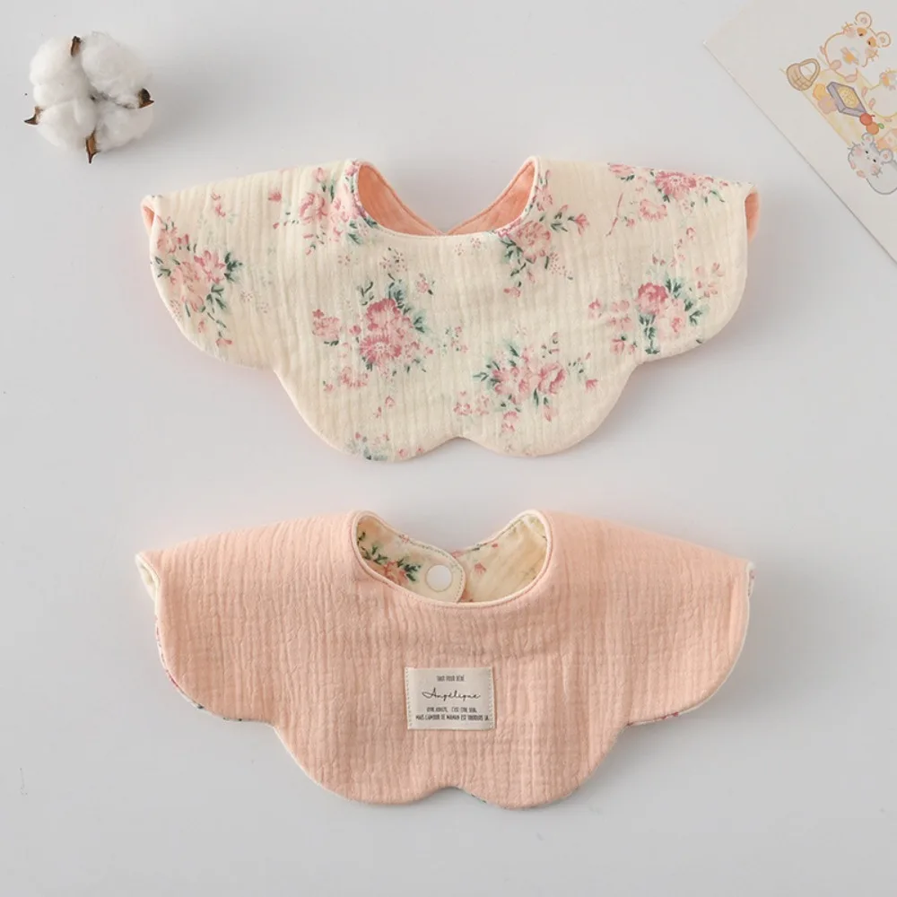 

Cute Two-sided Usable Baby Feeding Bib Breathable Pure Cotton Gauze Drool Bib Pacifier Saliva Towel For Newborn Toddler