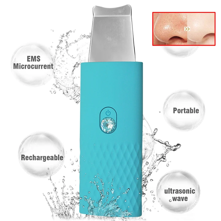 

Blackhead Removal Acne Extractor Tool Kit Facial Cleansing Scraper Peel Pores Cleanser Ultrasonic Skin Scrubber Spatula