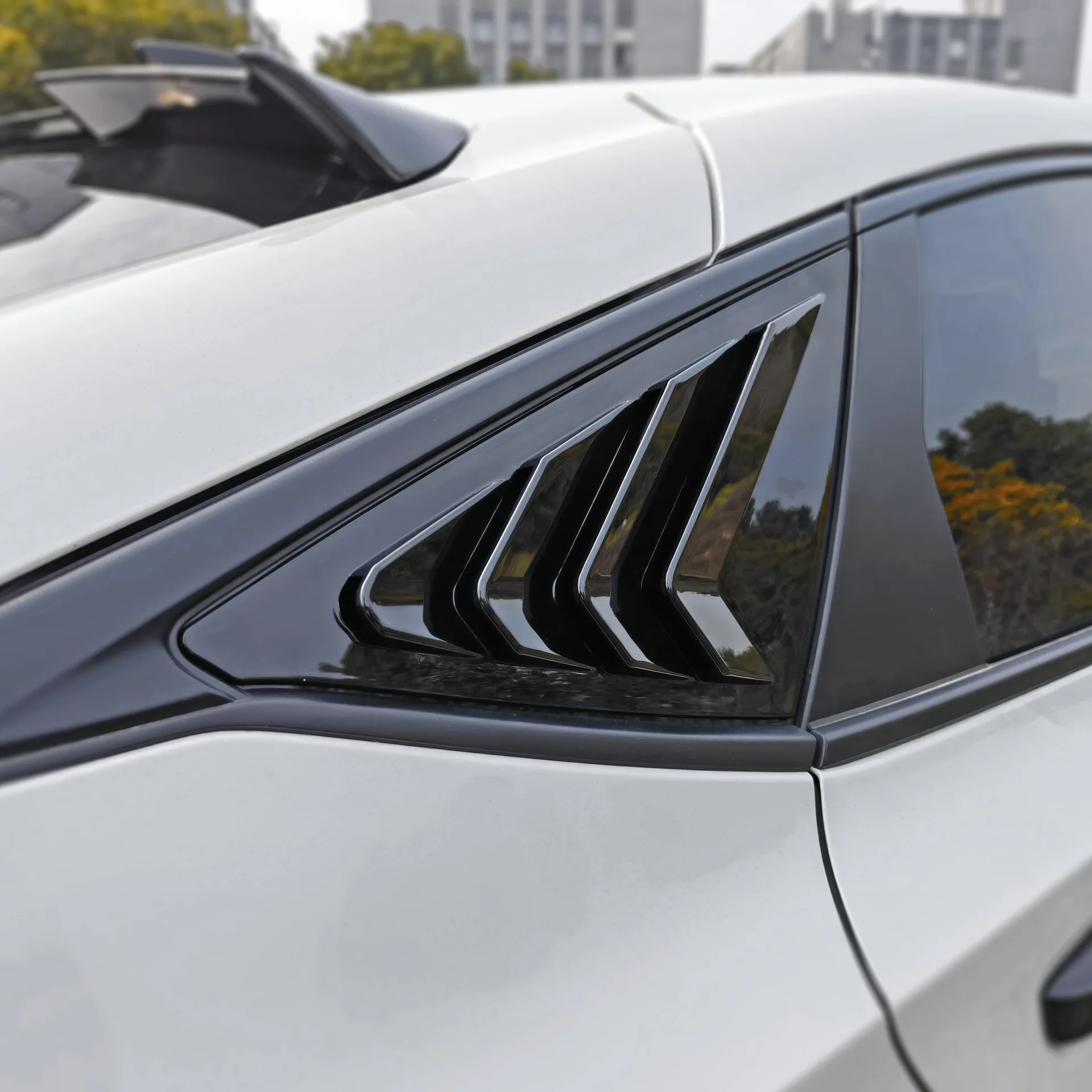 For Honda Civic 11th Gen Hatchback 2022 2023  Rear Windows Louver Cover TrimAuto Accessories Car Modification