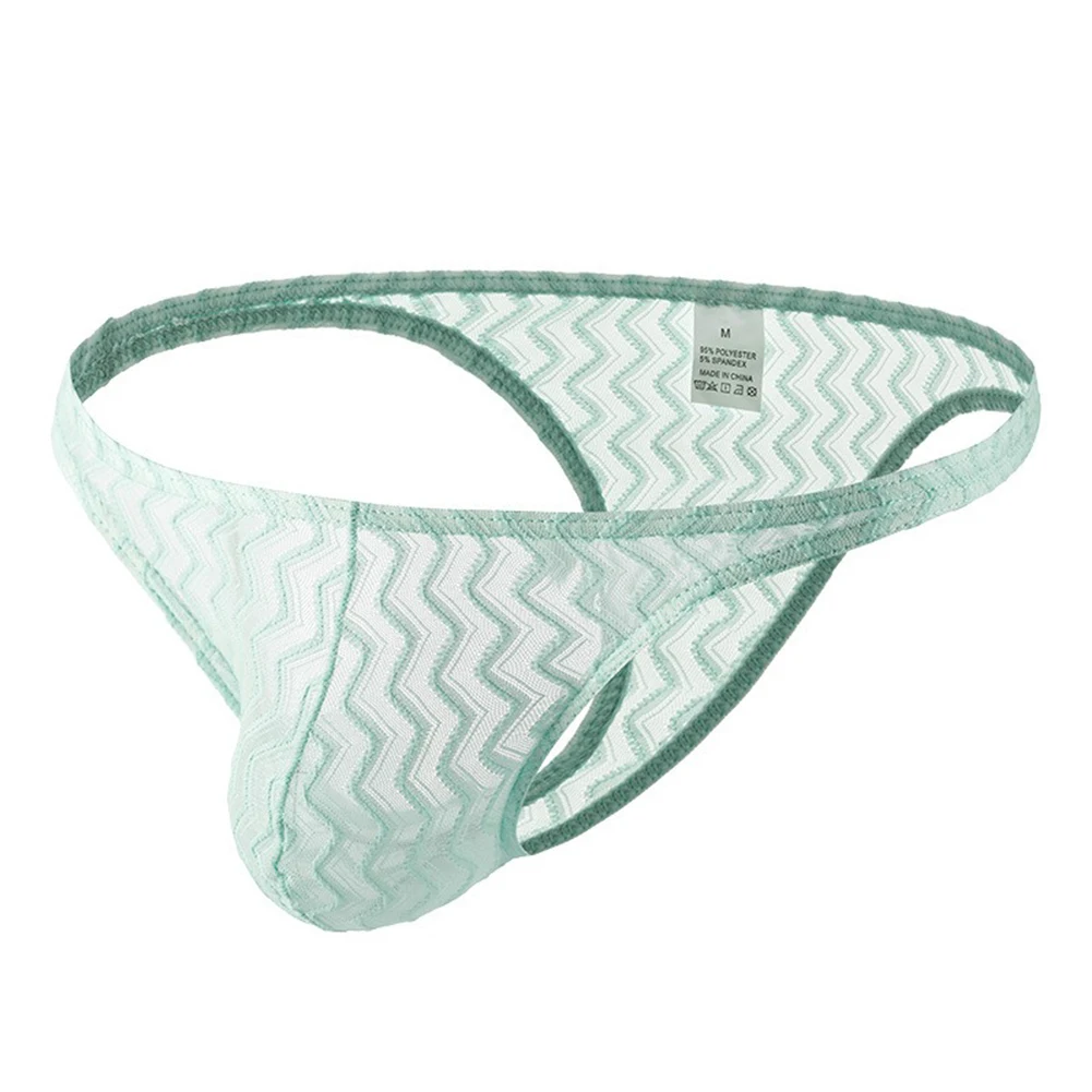 Slip sexy en dentelle pour hommes, sous-vêtement transparent, taille basse, culotte en poudre, ultra mince, jeune gay, maille, bikini à dos en T