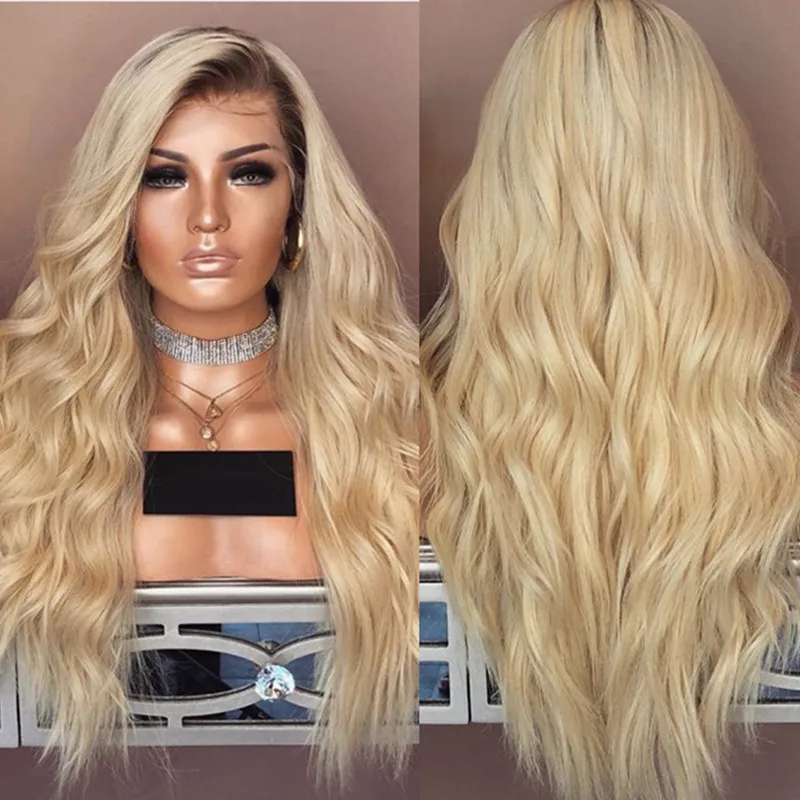 Brazilian Ombre 613 Blonde HD Transparent Lace Front Wigs Human Hair for Women Natural Wave Pre Plucked Frontal Bleached Knots