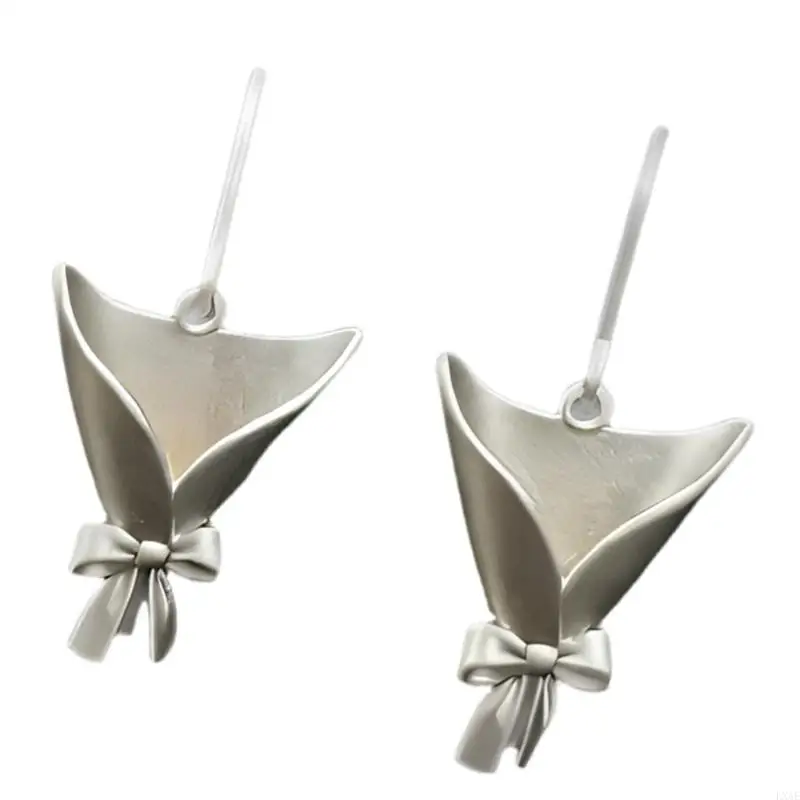  Elegant Floral Insert Earrings With Creative Flower Holder Design For Women