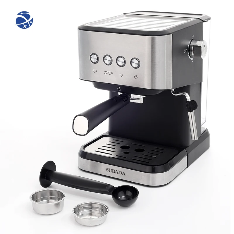 Professional Semi-Automatic Coffee Machine Stainless Steel Steam Milk Frother for Cappuccino Latte Hot Selling Household