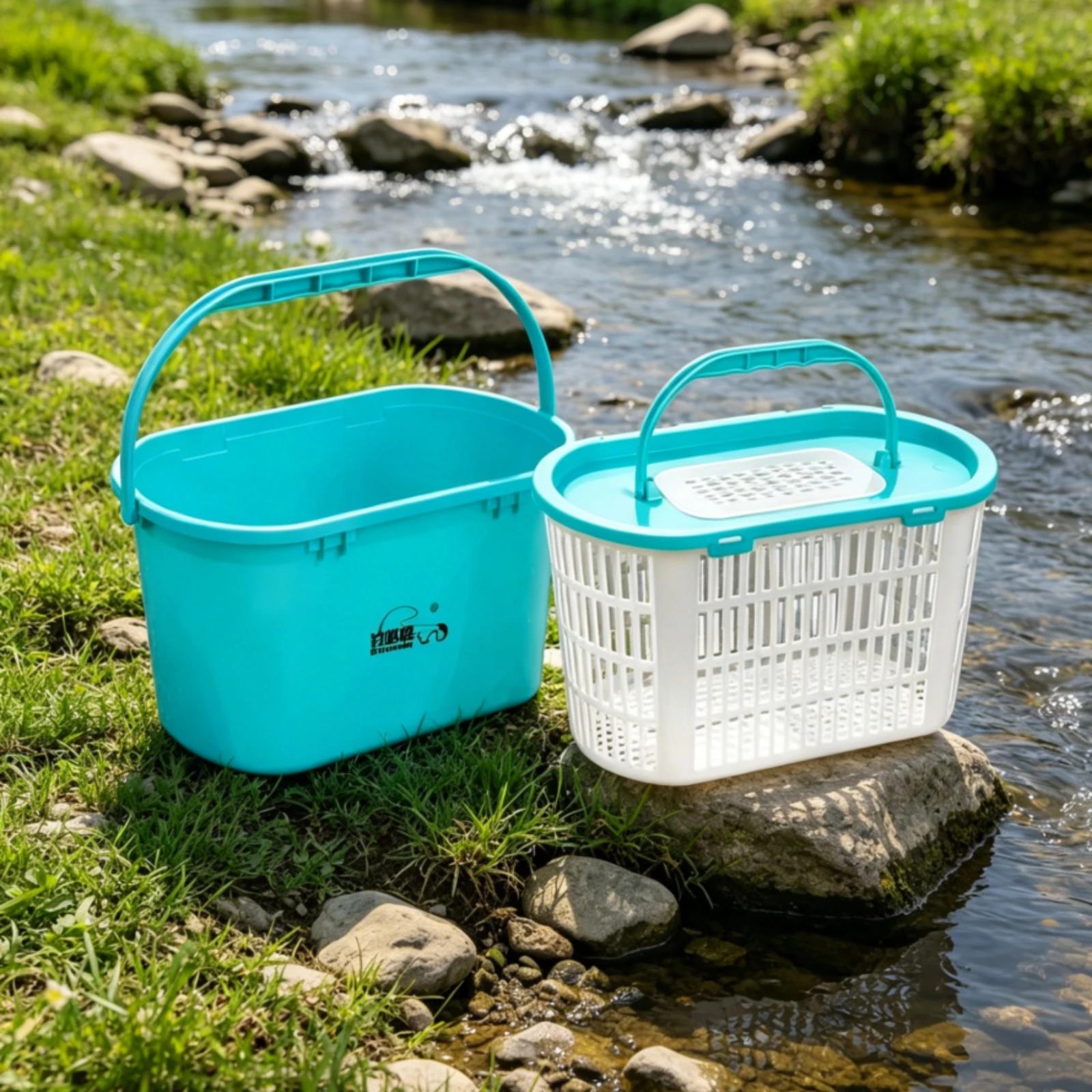 Double-Layer Fish Container Thickened PP Fish Holding Container Outdoor Gear Drain Hole Stream-Style