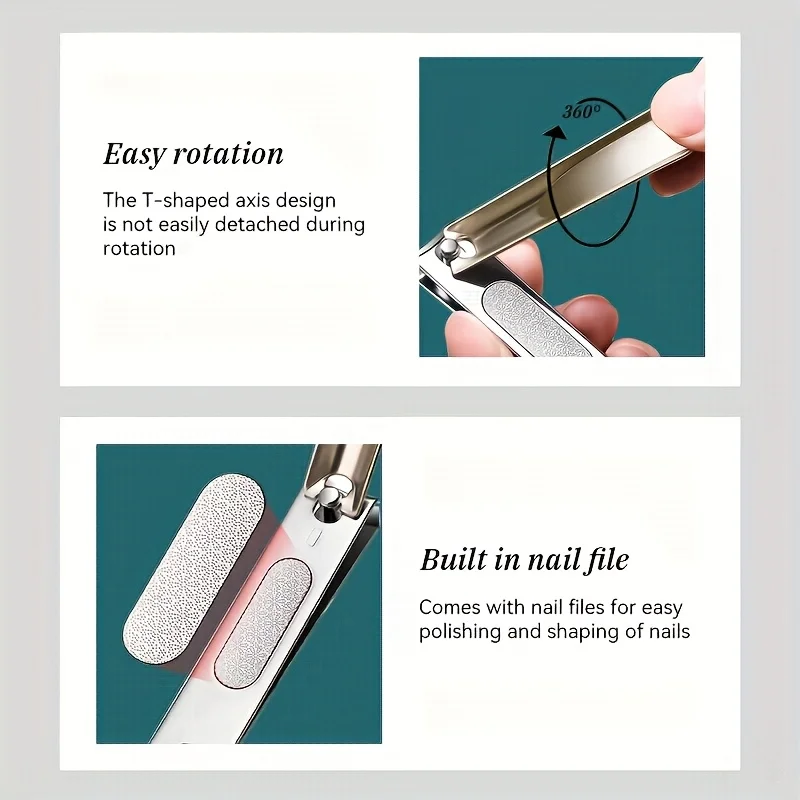 1/5-teiliges professionelles Maniküre- und Pediküre-Set, inklusive Nagelknipser, Nagelfeile und Ohrenreiniger, tragbare Aufbewahrungsbox – Detail 6