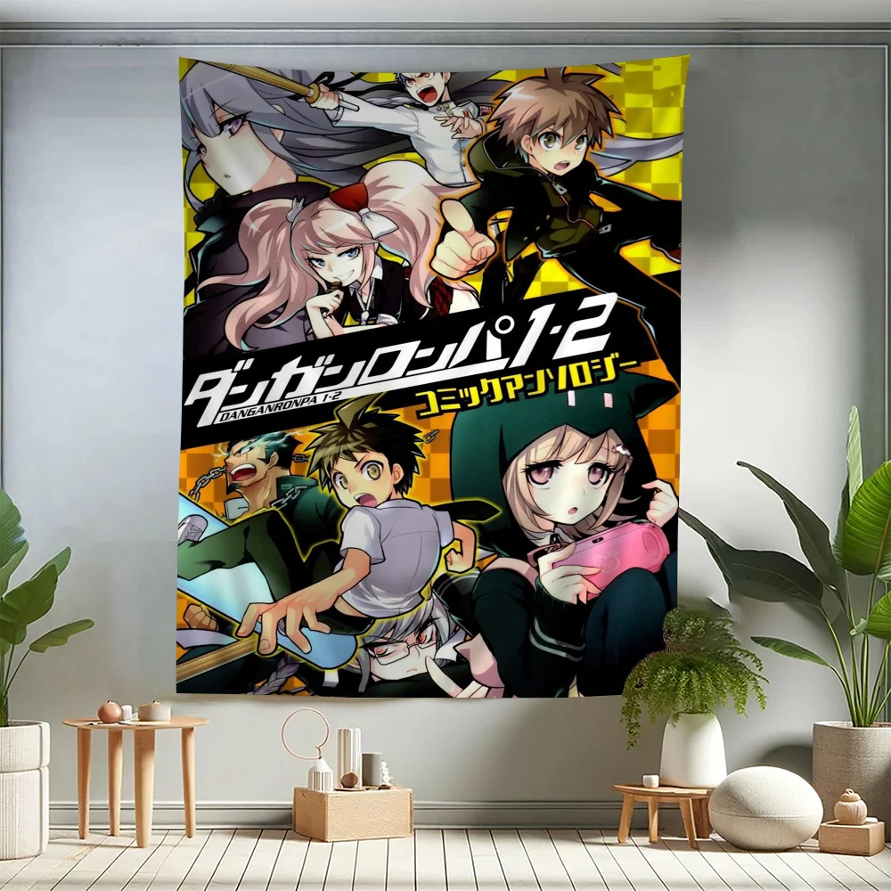 

Anime Danganronpa Hot Hippie Wall Hanging Tapestries Art Science Fiction Room Home Decor Kawaii Room Decor