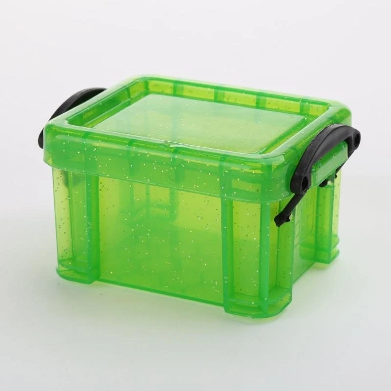 

Mini Plastic Storage Box with Locking Lid Clear Plastic for Art Crafts