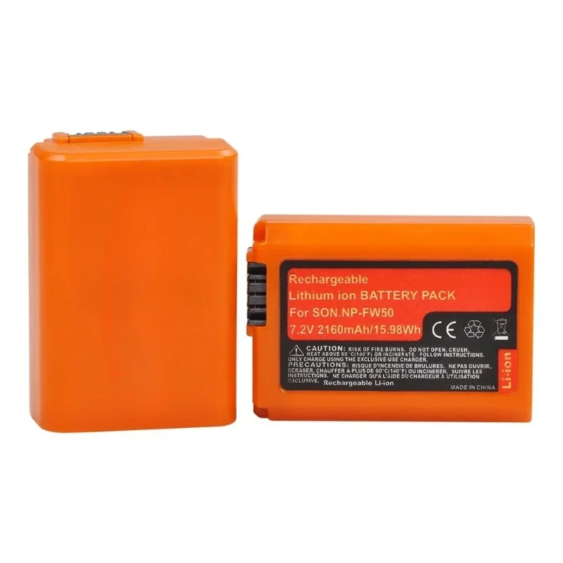 2160mAh NP-FW50 NPFW50 Rechargeable Battery for Sony A6000 A6400 A6500 A6300 A7 A7II A7RII A7SII A7S A7S2 A7R2 A7R A500 A55