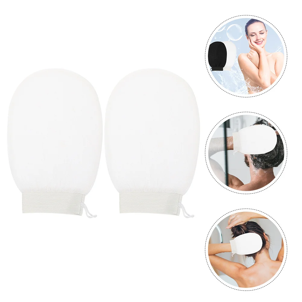 

2 шт. отшелушивающие перчатки для ванны, средство для удаления омертвевшей кожи, скруббер для тела, мягкие увлажняющие перчатки из искусственного шелка, отшелушивающие перчатки для душа