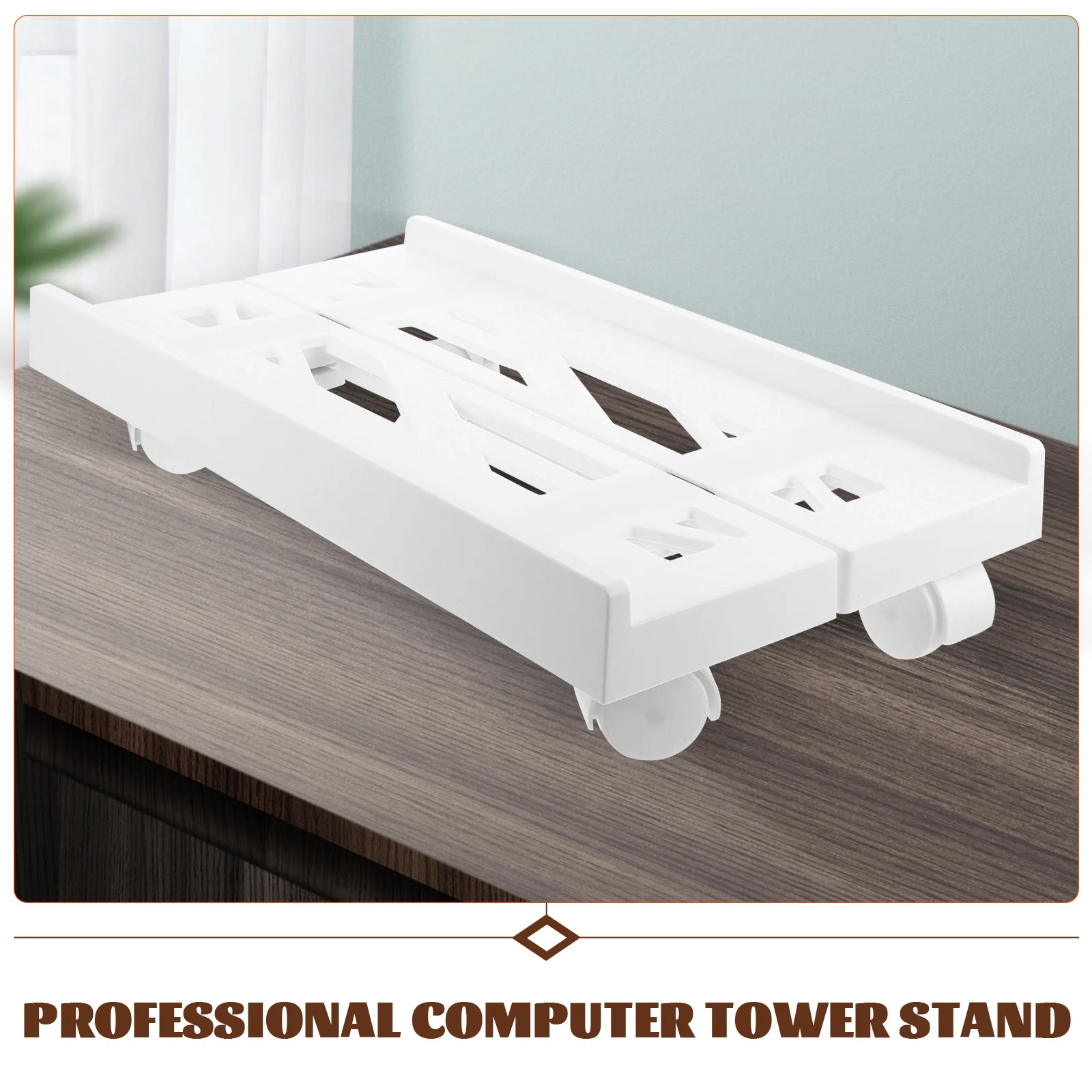 Computer Host Stand Monitor Stands Rolling Household Cart with Wheels Plastic Desktop Tower under