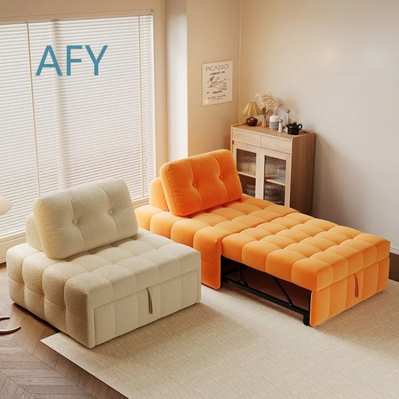 Foldable Sofa Bed for Small Spaces Convertible 2-in-1 Pull Out Extending Sleeper Couch for Living Room for Single Double