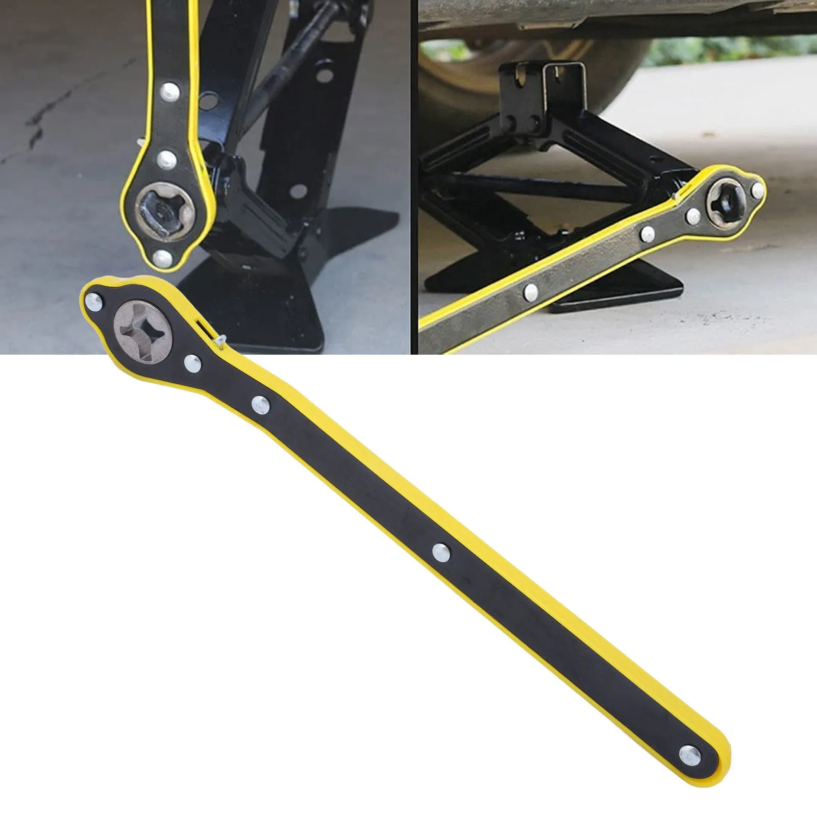 Jack Ratchet Wrench Labor Saving Ratchet Wrench Long Handle Auto Jack Spanner for Wheel Tire Removal Repair Ratchet Wrench