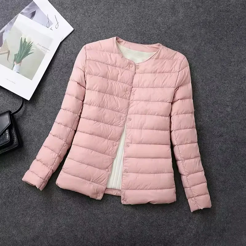 Plus Size weibliche leichte Ente Daunen matt Stoff leichter Mantel warme Frauen Wind jacke Parka Damen Daunen jacken – Detail 16