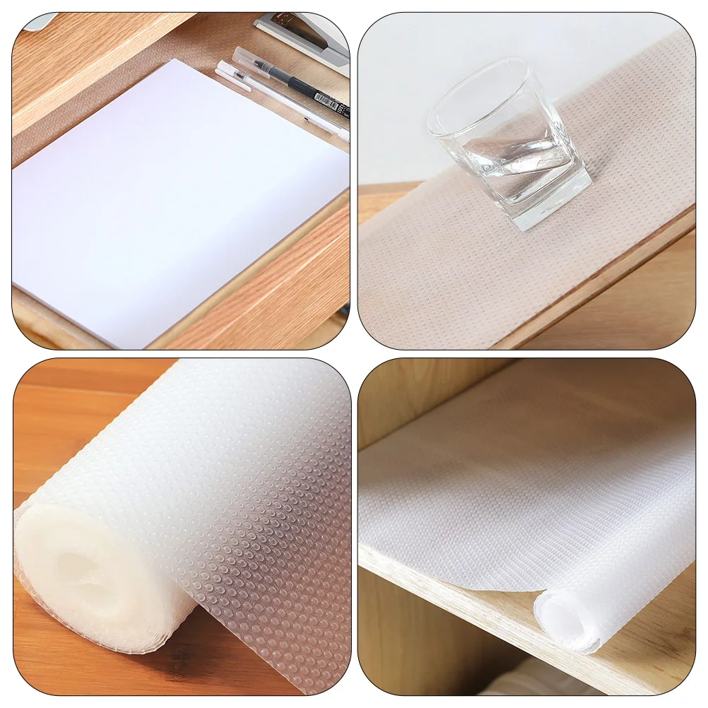 1 لفة إيفا درج المطبخ بطانة مقاوم للماء عدم الانزلاق خزانة وسادة شفافة حصيرة المنزلية الرف بطانة واقية #6