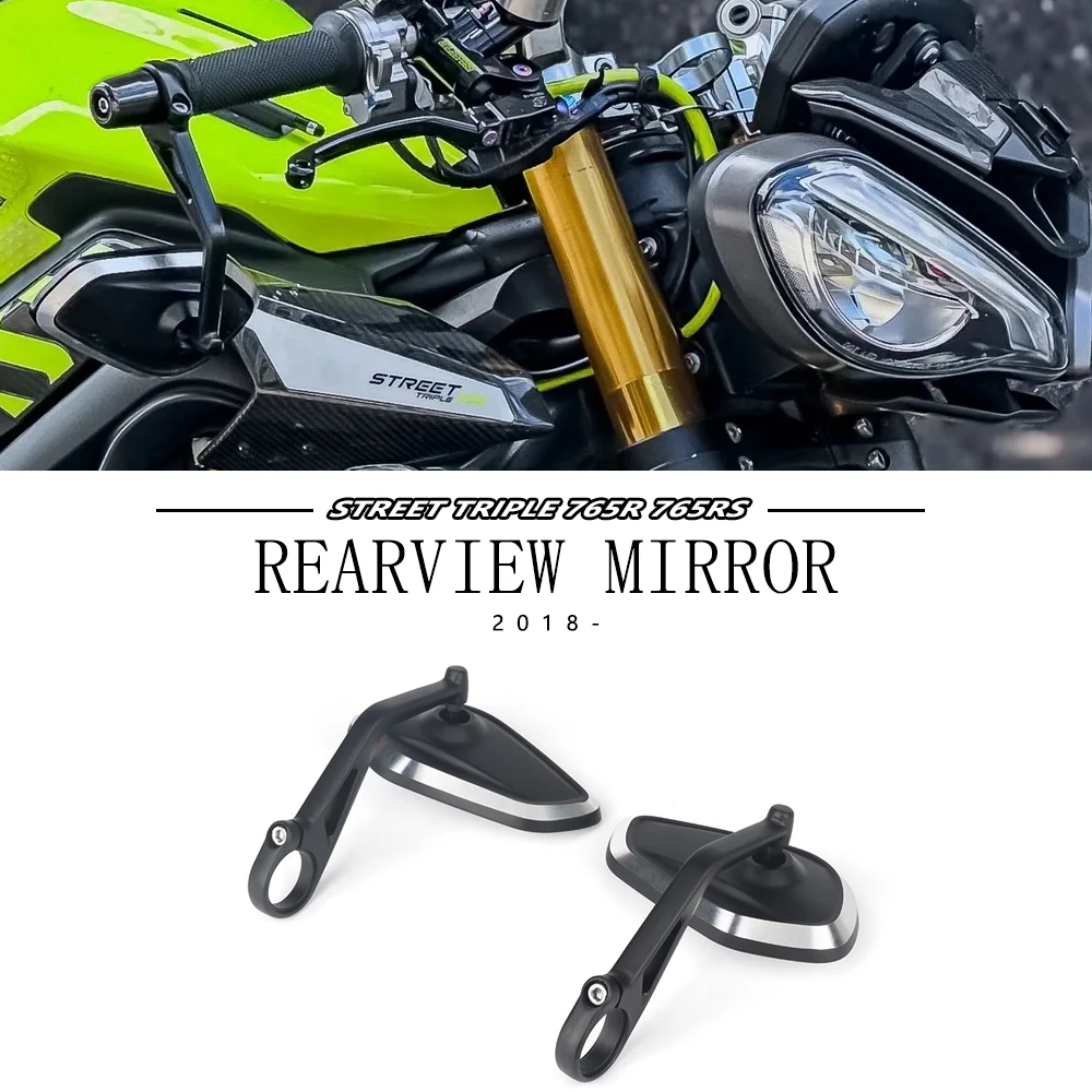 Motorcycle Handlebar Rearview Bar End Mirror For Rocket 3 Street Triple S 765 765RS 765R Trident 660 Speed Triple 1200RS 1200RR