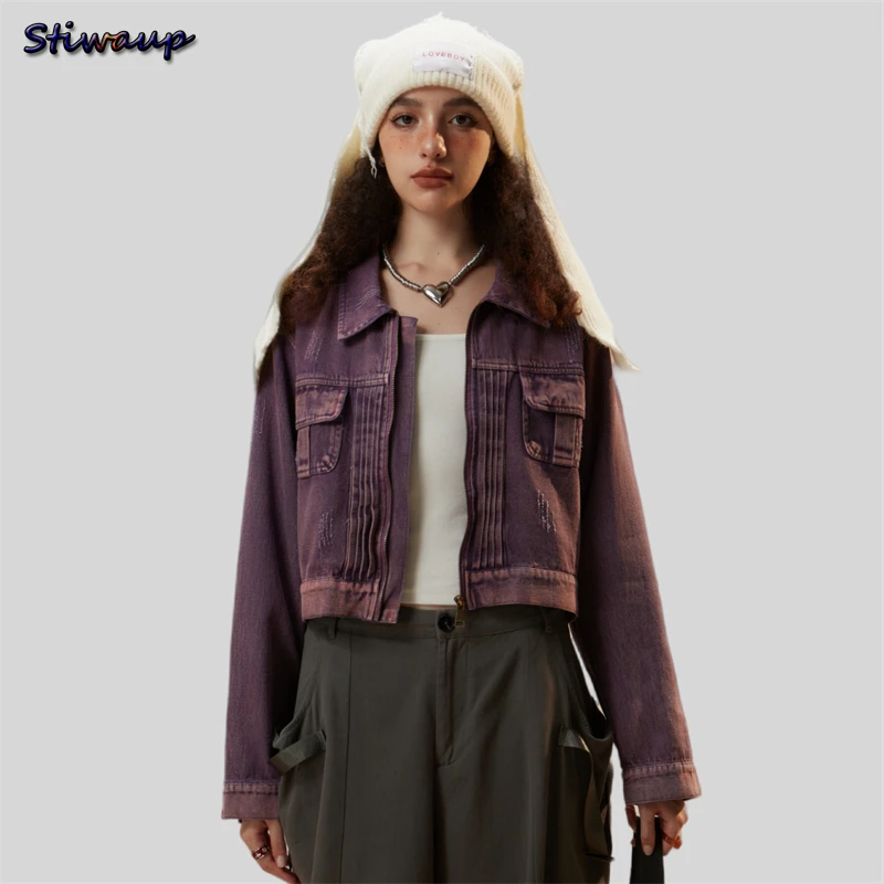 

Women's Bomber Jacket Fashion with Pockets Autumn Jackets Coat Women 2023 Vintage Long Sleeve Casual New In Outerwears Chic Tops