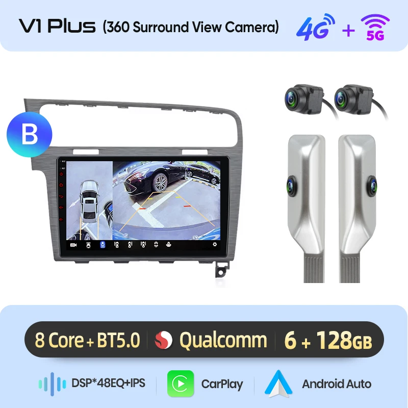Junsun Draadloze Carplay Android Auto Autoradio Voor Vw Volkswagen Golf 7 2013-2017 Gps Multimedia 2 Din Systemen Stereo