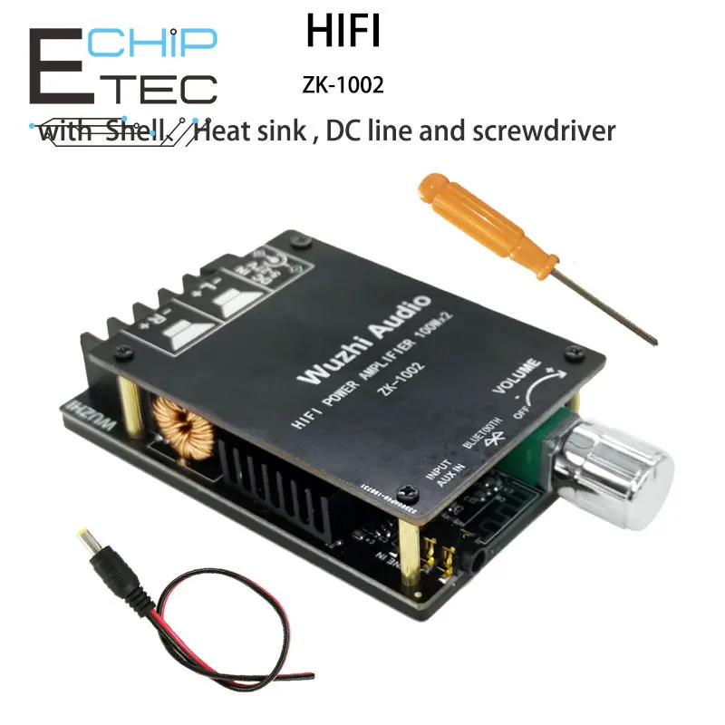 

ZK-1002 100W+100W HIFI TPA3116 Bluetooth 5.0 High Power Digital Stereo Audio Amplifier Board