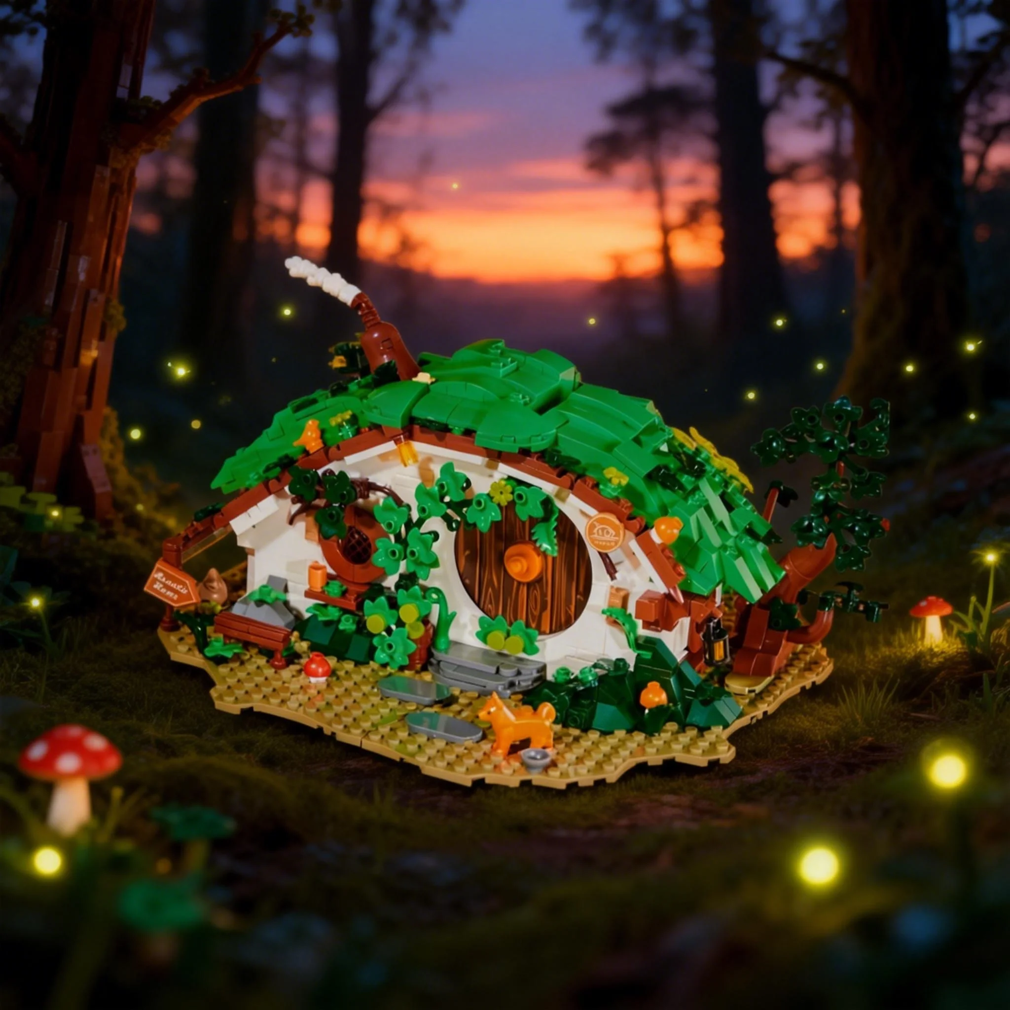 

Набор строительных блоков MOC «Дом гномов» (1088 деталей) по мотивам фэнтезийных фильмов, коллекционные игрушки для детей и взрослых, креативный рождественский подарок DK6031