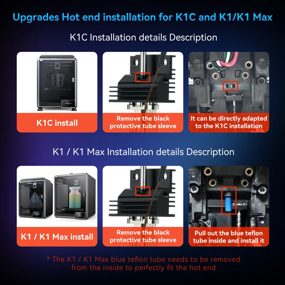 For Creality K1c Heating Block K1C Hotend Upgrade Heatsink Unicorn