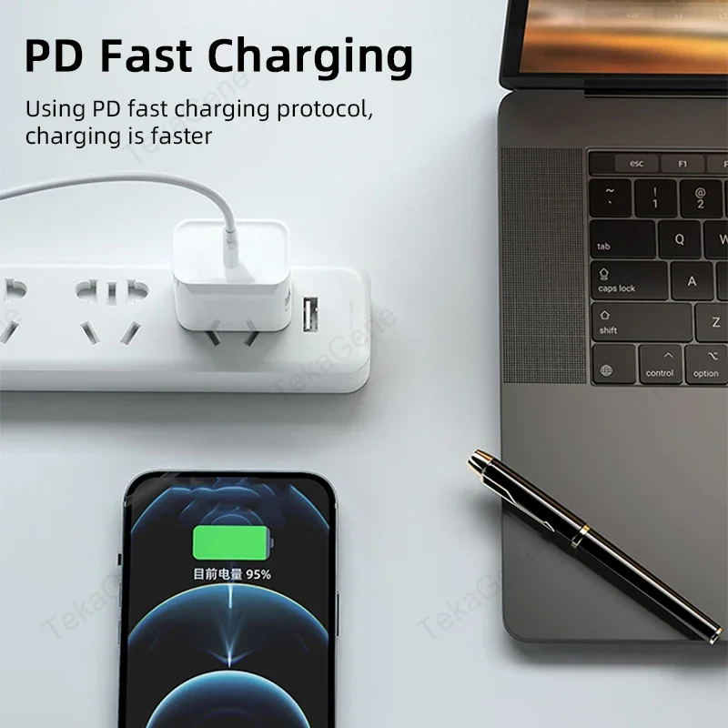 PD 3.0 30W Fast Charge For Apple iPhone 14 13 12 11 Pro Max Mini XR 7 8 Plus EU US Plug USB Type C Fast Charging Cable